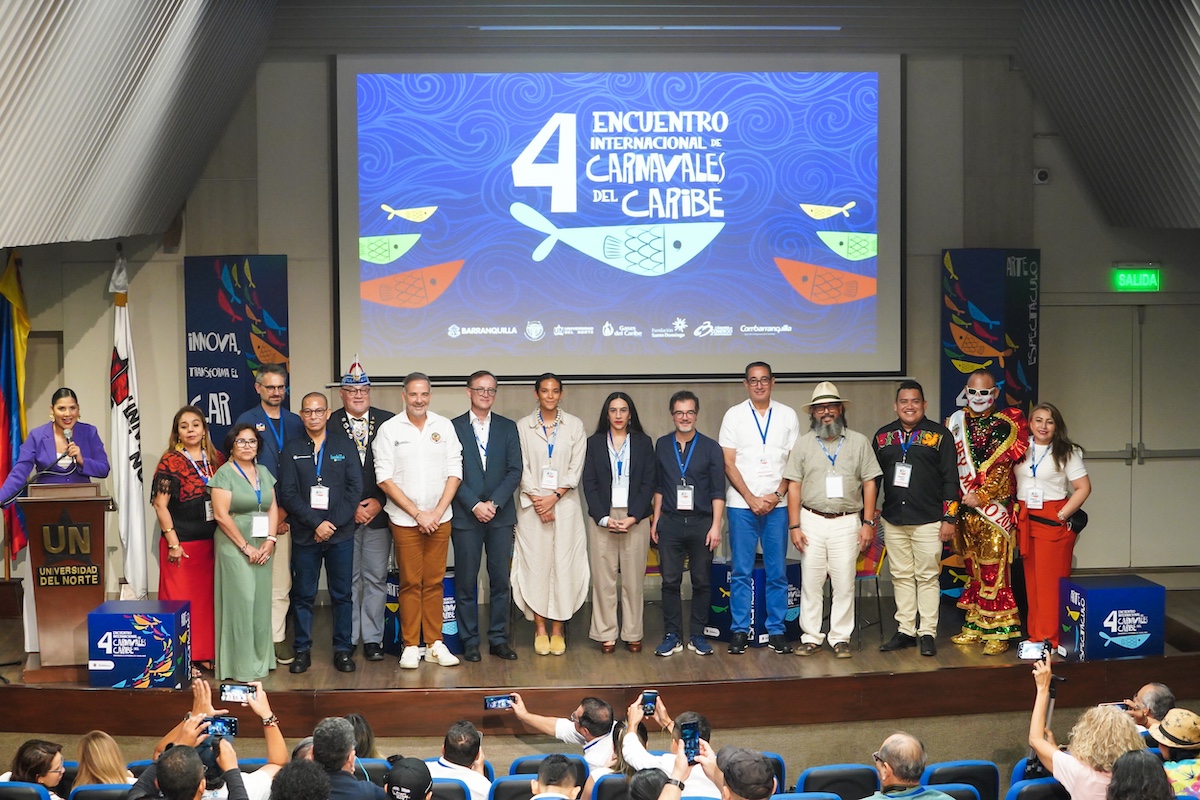 Barranquilla, Colombia, 25 de Septiembre de 2025. IV Encuentro Internacional Carnavales del Caribe en Barranquilla, 25 y 26 de septiembre de 2025. En la imagen, expositores durante el día 1.