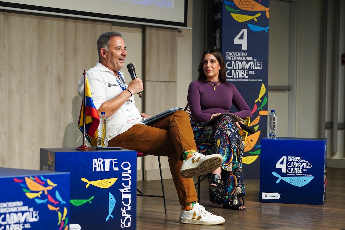 Barranquilla, Colombia, 25 de Septiembre de 2025. IV Encuentro Internacional Carnavales del Caribe en Barranquilla, 25 y 26 de septiembre de 2025. En la imagen, expositores durante el día 1.